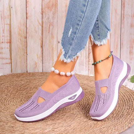 Zapatillas Merceditas Mujer Comfort Plus en color lavanda, promoción compre 1 llevate 2. Suela anatómica y diseño moderno.