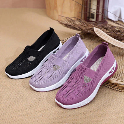 Zapatillas Merceditas Mujer Comfort Plus en negro, lavanda y fucsia, oferta "compre 1 llevate 2". Ideal para promociones de zapatillas mujer.