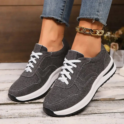 Zapatillas Mujer Indigo estilo denim casual 2025, diseño urbano, cómodas y flexibles, perfectas para combinar con jeans. Ideal uso diario.