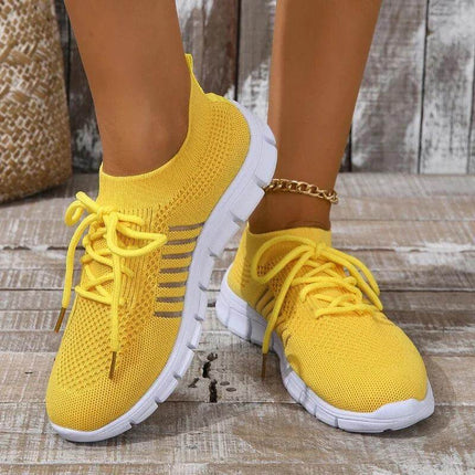 Zapatillas transpirable Zenithi mujer color amarillo, oferta compre 1 llevate 2, diseño ligero y cómodo, promoción especial de calzado.