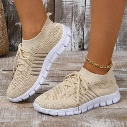 Zapatillas Mujer Transpirables Zenithi en color beige, ideales para confort diario. Oferta: compre 1 y lleve 2.