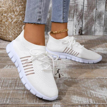 Zapatillas Mujer Transpirables Zenithi en promocion, compre 1 llevate 2. Estilo blanco con diseño ergonómico y malla ventilada.