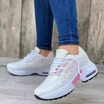 Zapatillas Mujer Zenithi Flow en color blanco y rosa para mujeres activas, en promoción: compre 1, llevate 2, estilo urbano y confort.
