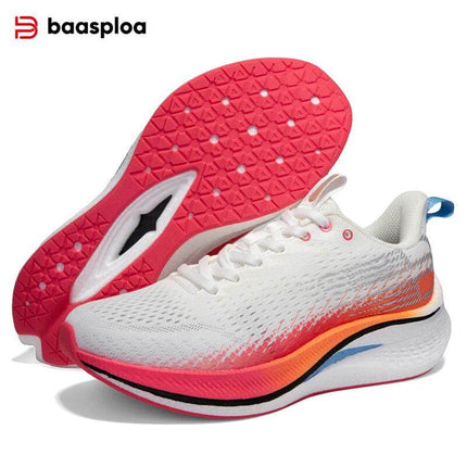 Zapatillas para correr para mujer con suela antiimpacto, diseño ergonómico, y colores vibrantes para comodidad y estilo.