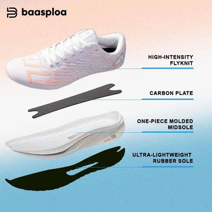 Zapatillas para correr de mujer con diseño ergonómico, suela de goma ultraligera, plantilla moldeada y placa de carbono.