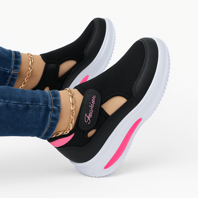 Zapatillas Premium Flexible negras y rosas para mujer, elige tu estilo y disfruta del 2x1 exclusivo. ¡Comprá 1 llevate 2 ahora!