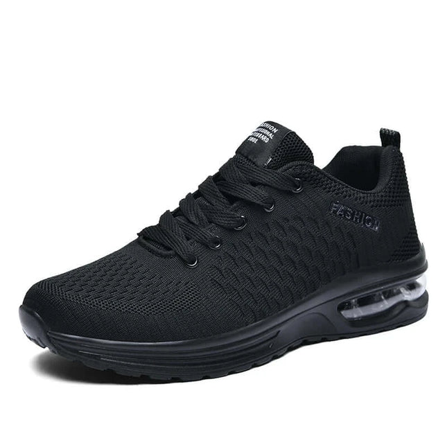 Zapatillas deportivas hombre negras, ligeras y resistentes para running, diseño moderno y cómodo.