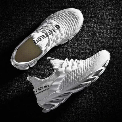 Zapatillas deportivas hombre ShockAir en blanco, diseño moderno y ligero, ideales para amortiguación y confort diario.