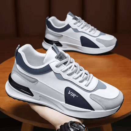Zapatillas Urban Flow Hombre - Estilo urbano y confort para zapatillas deportivas. Diseño moderno en gris y azul.