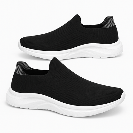 Zapato casual de mujer negro, transpirable y ligero, diseño moderno y versátil, zapatillas cómodas para un estilo clásico.