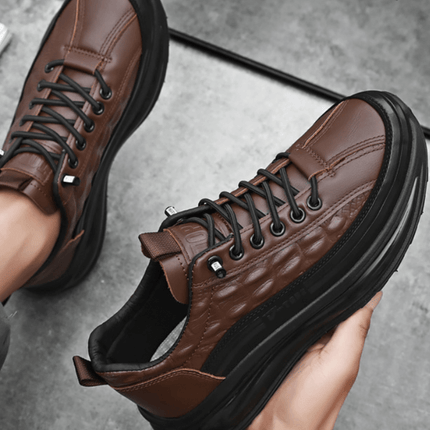 Zapatos Casuales Hombre de Cuero Auténtico, Comodidad Superior, Zapato Croco Force, Suela Acolchada para Estilo y Bienestar