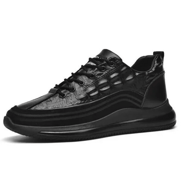 Zapato Croco Force: Zapatos Casuales Hombre en cuero negro, estilo moderno y comodidad superior.