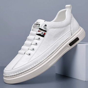 Zapato de Cuero Auténtico blanco para hombre, diseño casual, cómodo y moderno, ideal para el calzado diario - Zapatos Casuales Hombre