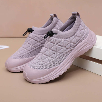 SoftWalk Urban sneakers in elegant lavender, breathable design with elastic fit, crafted to enhance style and comfort.