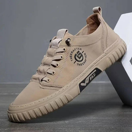 Zapatos Casuales Hombre Zapato Street Core, estilo urbano en beige con diseño atractivo y confort diario. Material transpirable.
