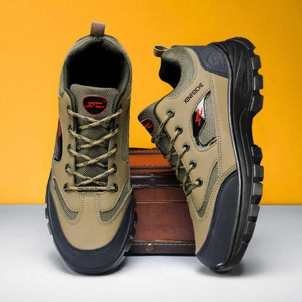 Zapato Trekking Force, zapatos casuales hombre, cuero de vaca, suela cómoda, forro transpirable, protección de tobillos.