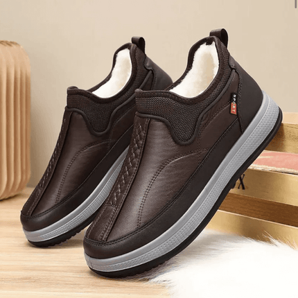 Zapatos Casuales Hombre Zapato Winter Soft marrón, diseño atractivo y confortable para invierno, plantilla transpirable y elástica.