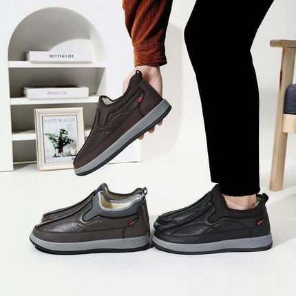 Zapato Winter Soft casuales para hombre, diseño moderno y cómodo, en cuero marrón con suela antideslizante, ideales para invierno.