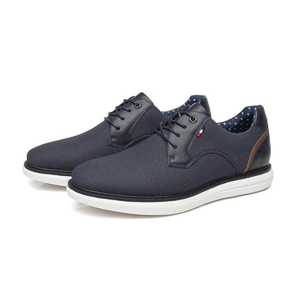 Zapatos casuales de hombre ZENITHI, elegantes con cordones, color azul oscuro, estilo moderno para uso diario.