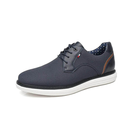 Zapatos Casuales Hombre ZENITHI azul marino con cordones, diseño elegante para uso diario.