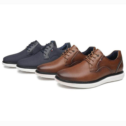 Zapatos de Hombre ZENITHI casuales elegantes con cordones en negro y marrón, ideales para un estilo moderno y cómodo.