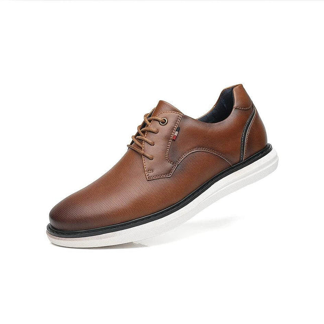 Zapatos de hombre ZENITHI casuales elegantes con cordones marrones, ideales para un look moderno. Zapatos casuales hombre.