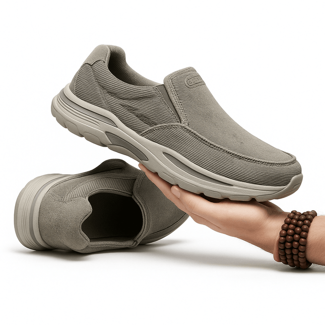 Zapatos de lona sin cordones para hombre, casuales y cómodos, con suela antideslizante y diseño moderno, ideal para un estilo relajado.