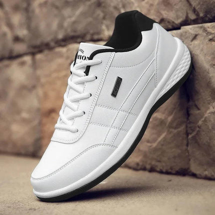 Zapatos impermeables estilo diario para hombre, diseño casual blanco, suela antideslizante, ideal para todo tipo de clima.