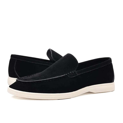 Zapatos casuales sin cordones para hombre, color negro. Estilo cómodo y moderno. Ideales para el uso diario.
